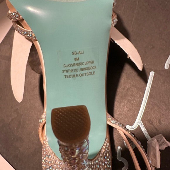 Betsey Johnson SB-ALI Rhinestone Embellished T-Strap Heels - Picture 10 of 10